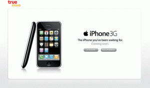 iphone 3g ขึ้น teaser แล้วในเว็บของ true